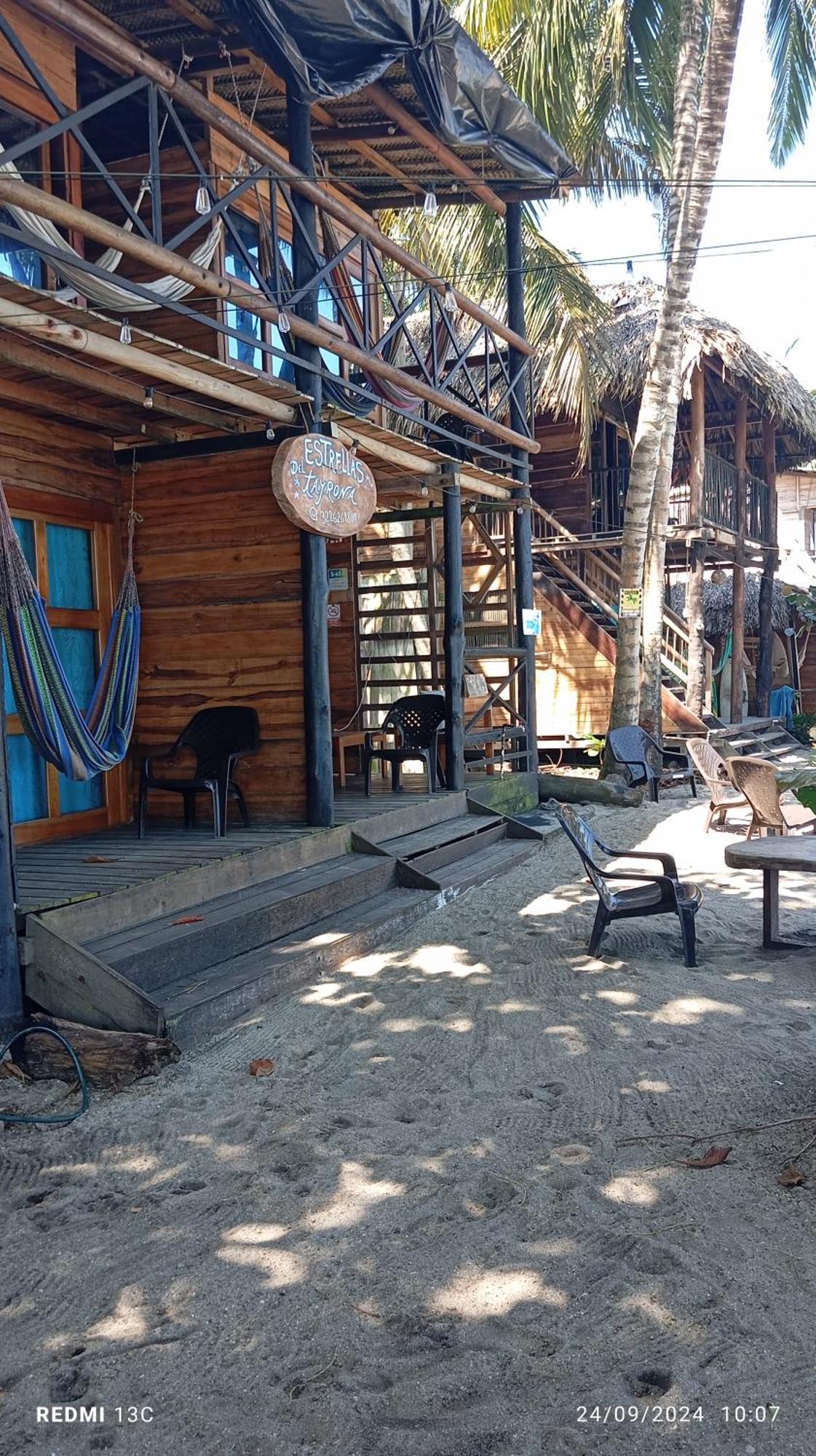 Hostal Estrellas Del Tayrona Playa Mendihuaca Guachaca Eksteriør billede